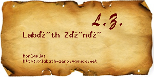 Labáth Zénó névjegykártya